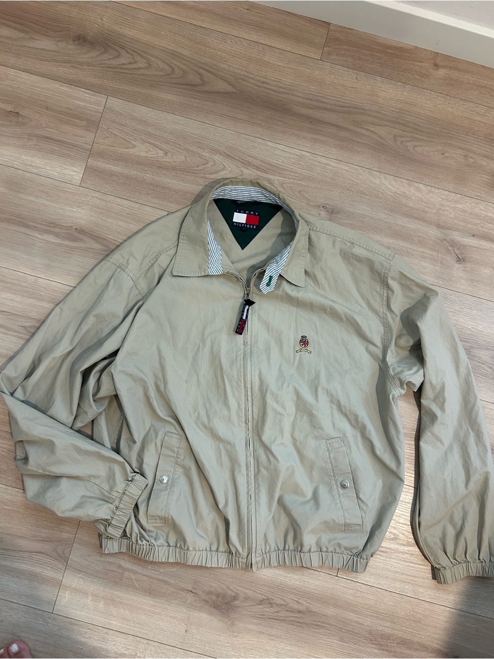 Tommy Hilfiger Beige Lightweight Bomber Jacket